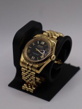 ✨ 18K Gold Plated Seiko Mod – Classic Roman Dial | Automatic NH35 ✨